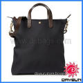 Popular Style Leather-Trimmed Canvas Tote Bag For Man Or Woman